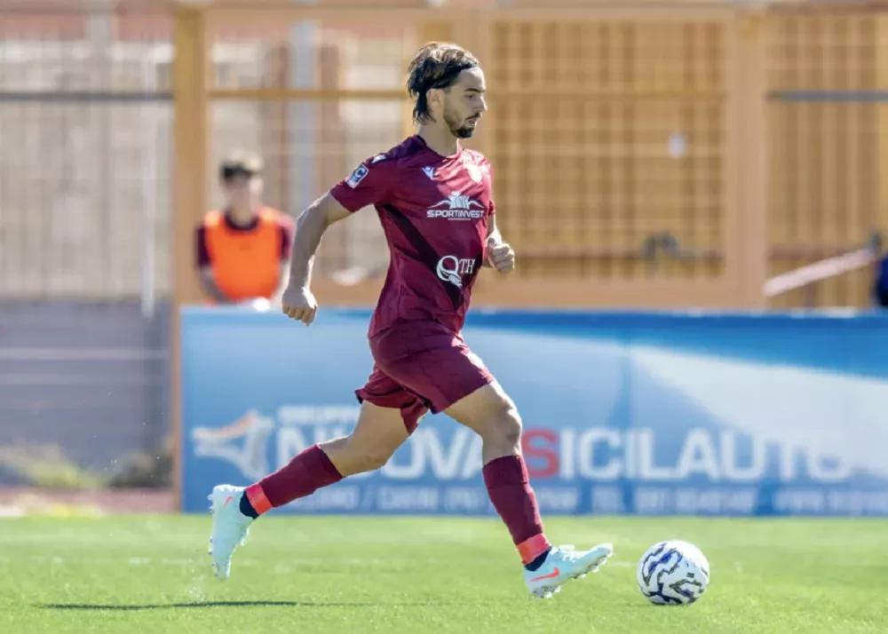 una fase di gioco del match di serie trapani-monopoli